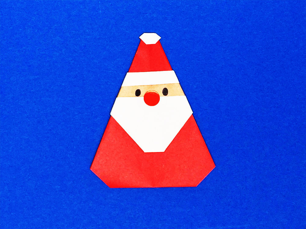 折り サンタクロース 方 の 折り紙でサンタのかわいい 簡単な折り方。3歳の幼児でも作れます♪