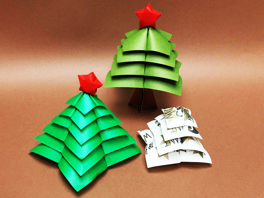 クリスマスツリーの折り紙一覧 18作品 おりがみの時間