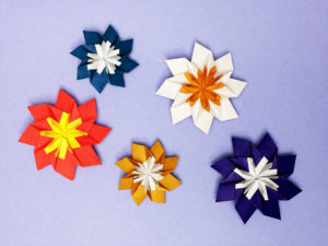 折り紙で折った花