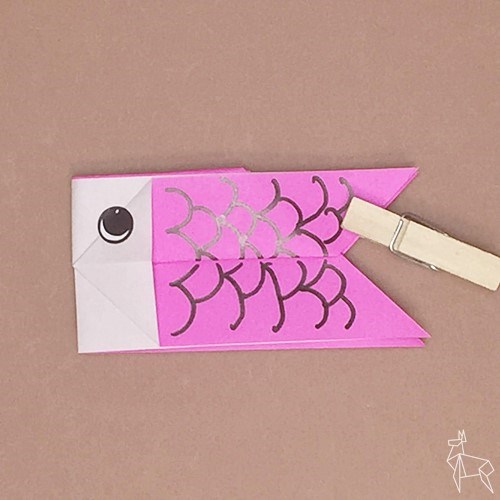 折り紙 鯉のぼり 原案 おりがみの時間 折り方図解 おりがみの時間