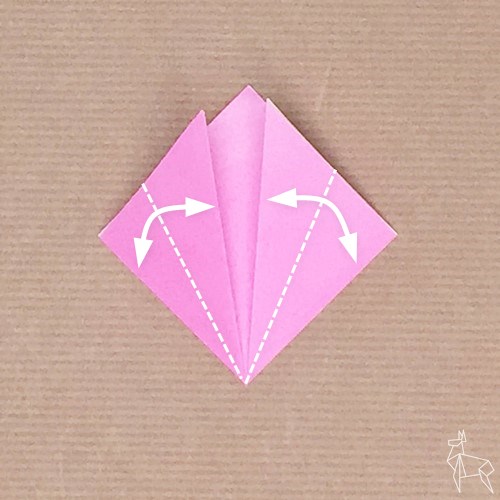 桃の花折り紙折り方 立体