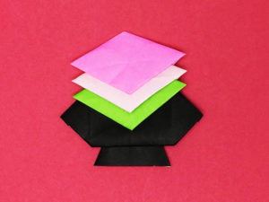 折り紙で折った菱餅