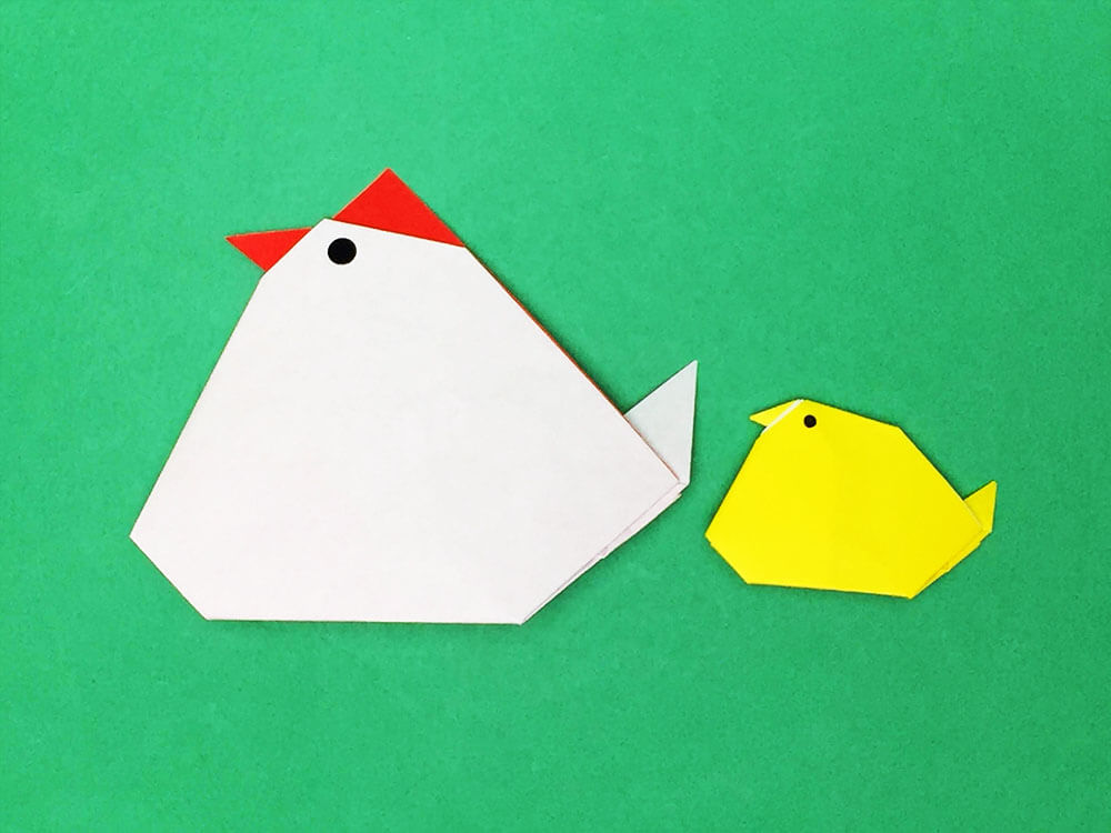 ユニークひよこ 折り紙 かわいい 日本のイラスト