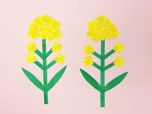 折り紙で折った菜の花