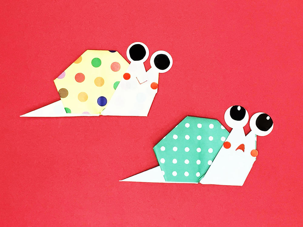 折り紙 平面のカタツムリ2 原案 How To 遊 おりがみの時間