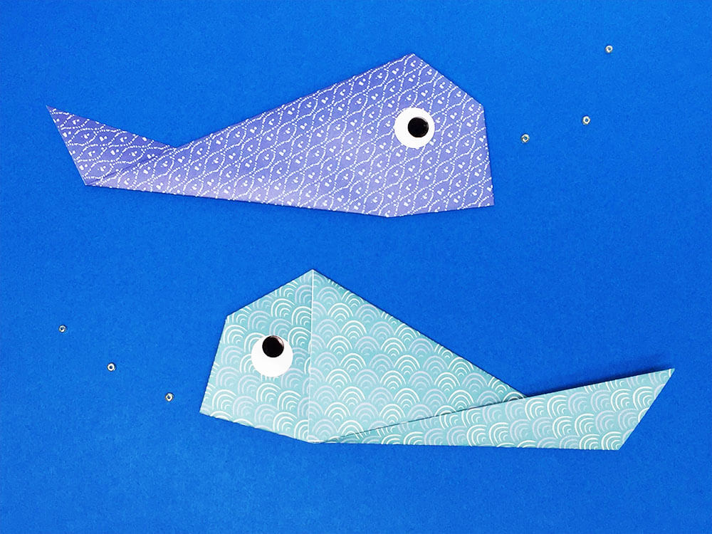 折り紙で折った魚