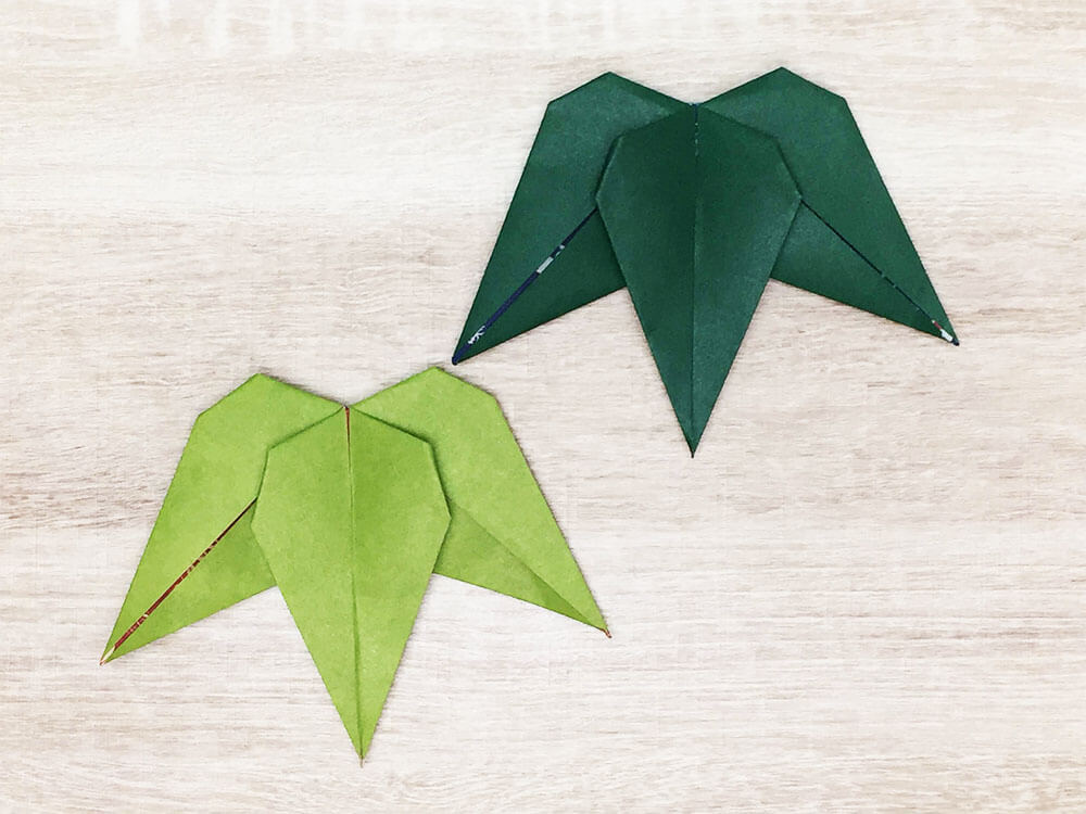 おりがみ 簡単 コスモス 折り紙 葉っぱ 作り方 無料の折り紙画像