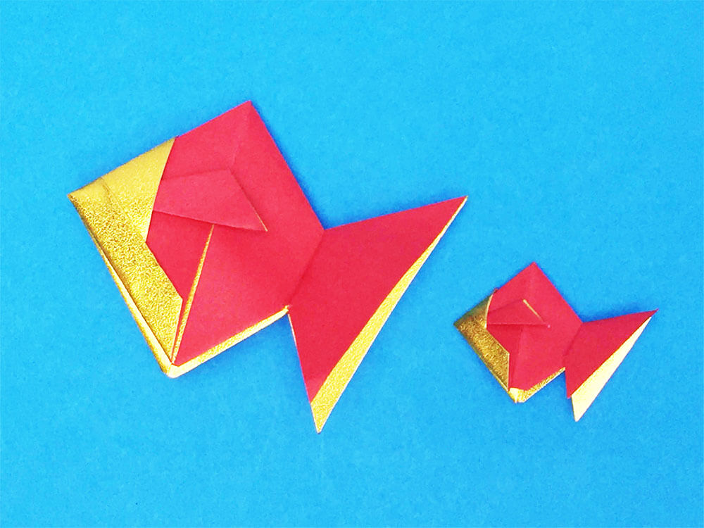折り紙 きんぎょ 伝承作品 折り方図解 おりがみの時間
