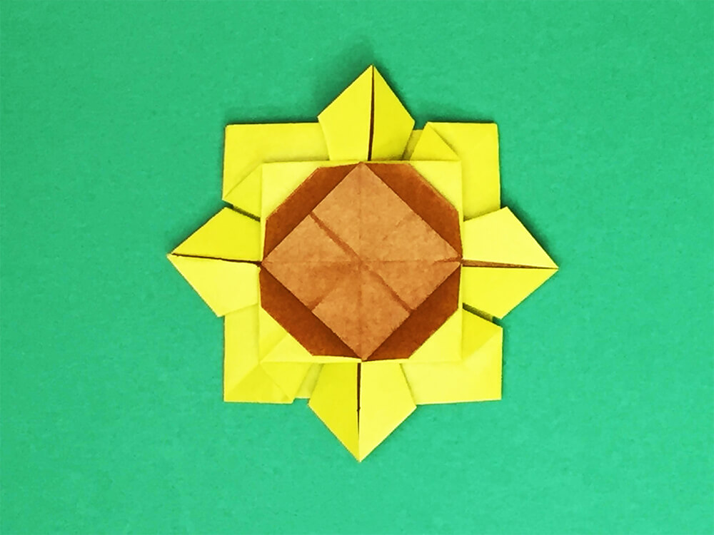 折り紙 ひまわりの花 1枚 原案 Niceno1 おりがみの時間