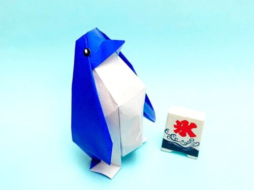 折り紙で折ったペンギン