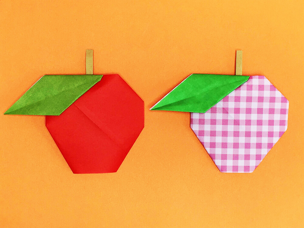 最も選択された りんご 折り紙 無料の折り紙画像