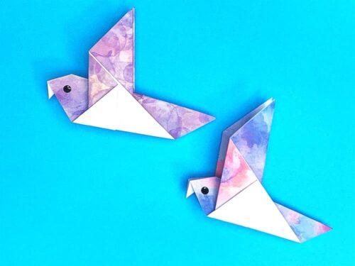 折り紙で作った鳩