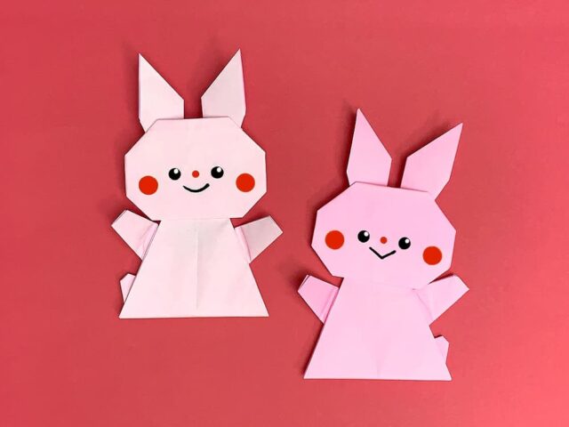 折り紙で折ったうさぎ