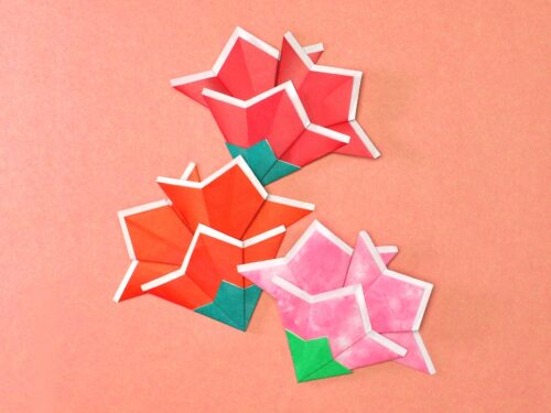 折り紙で作ったカーネーション