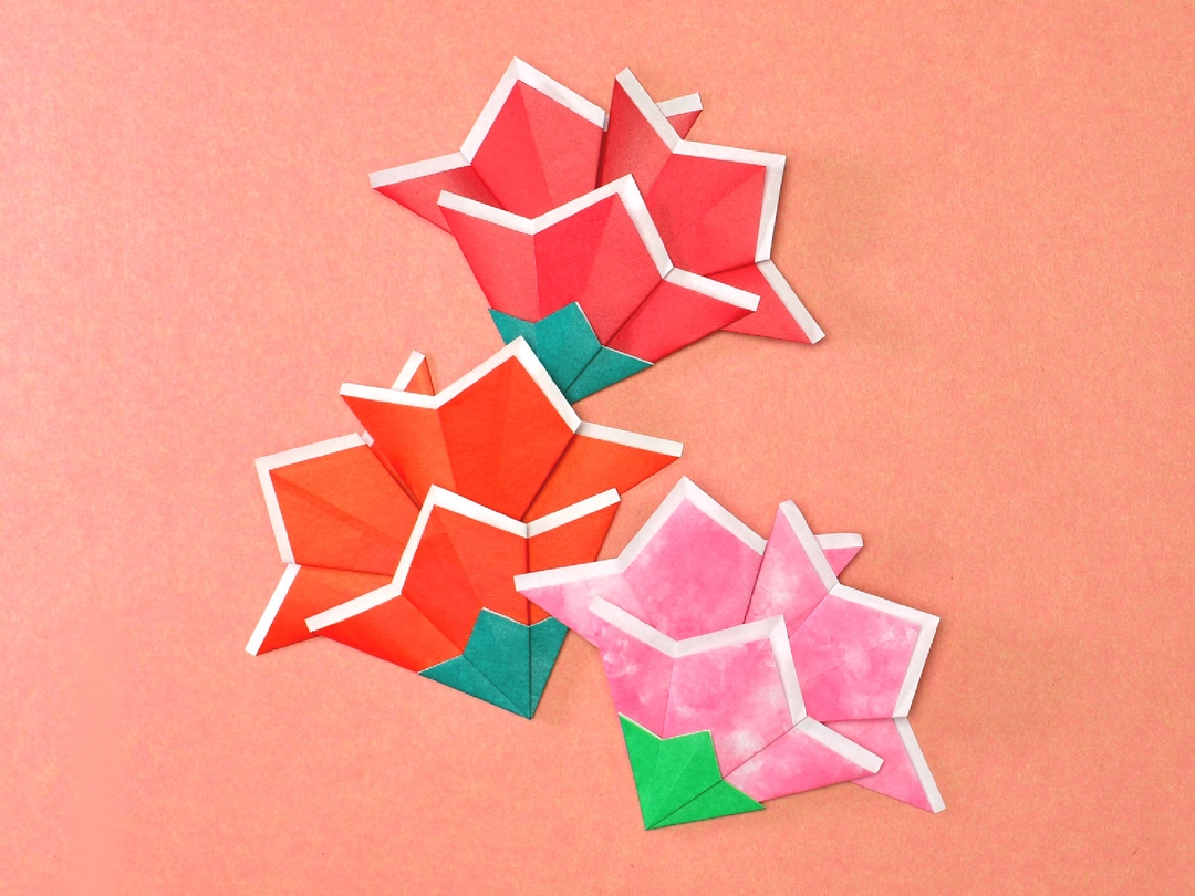 折り紙で作ったカーネーション