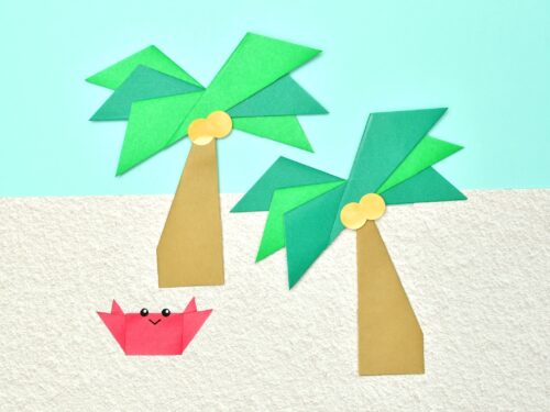 折り紙「ヤシの木」の折り方２選