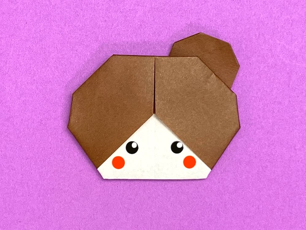 折り紙で折った顔