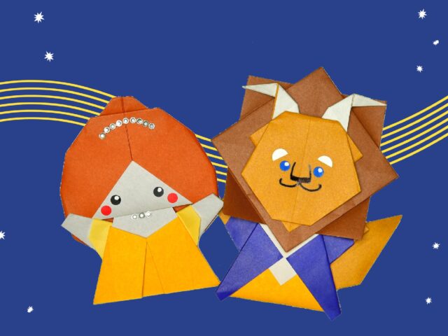 折り紙で作った美女と野獣