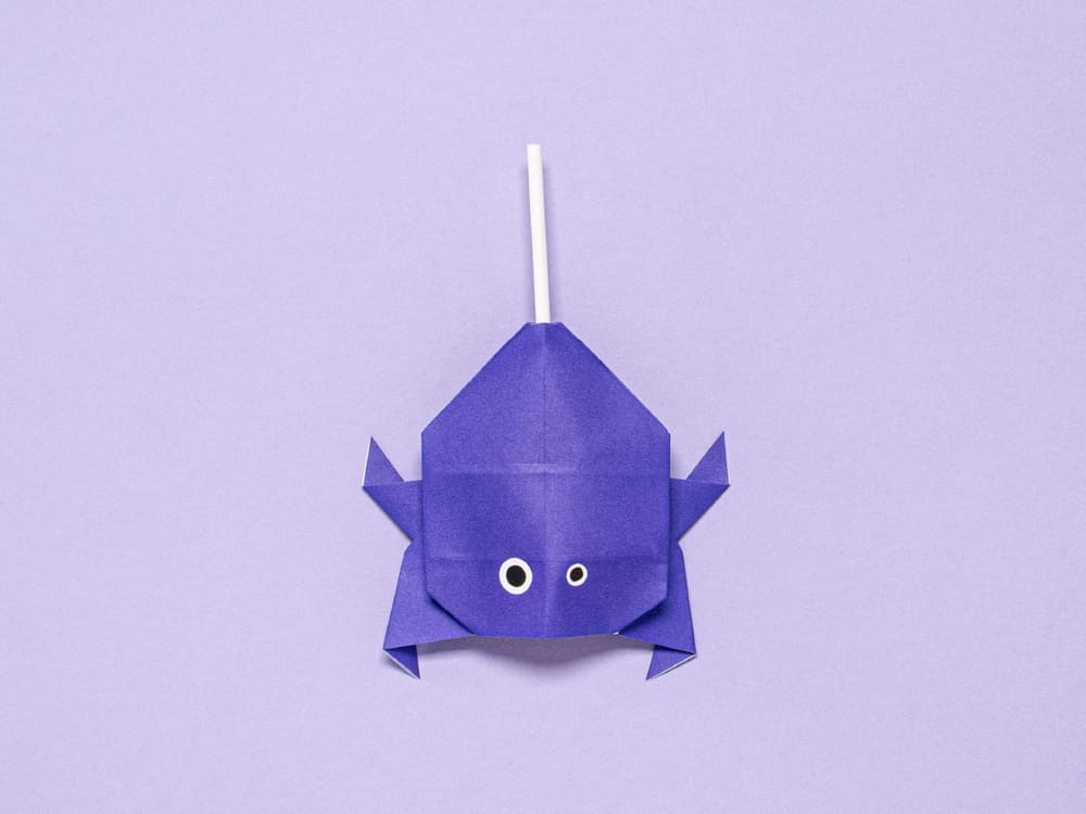 クモのキャンディーカバー（考案：おりがみの時間）